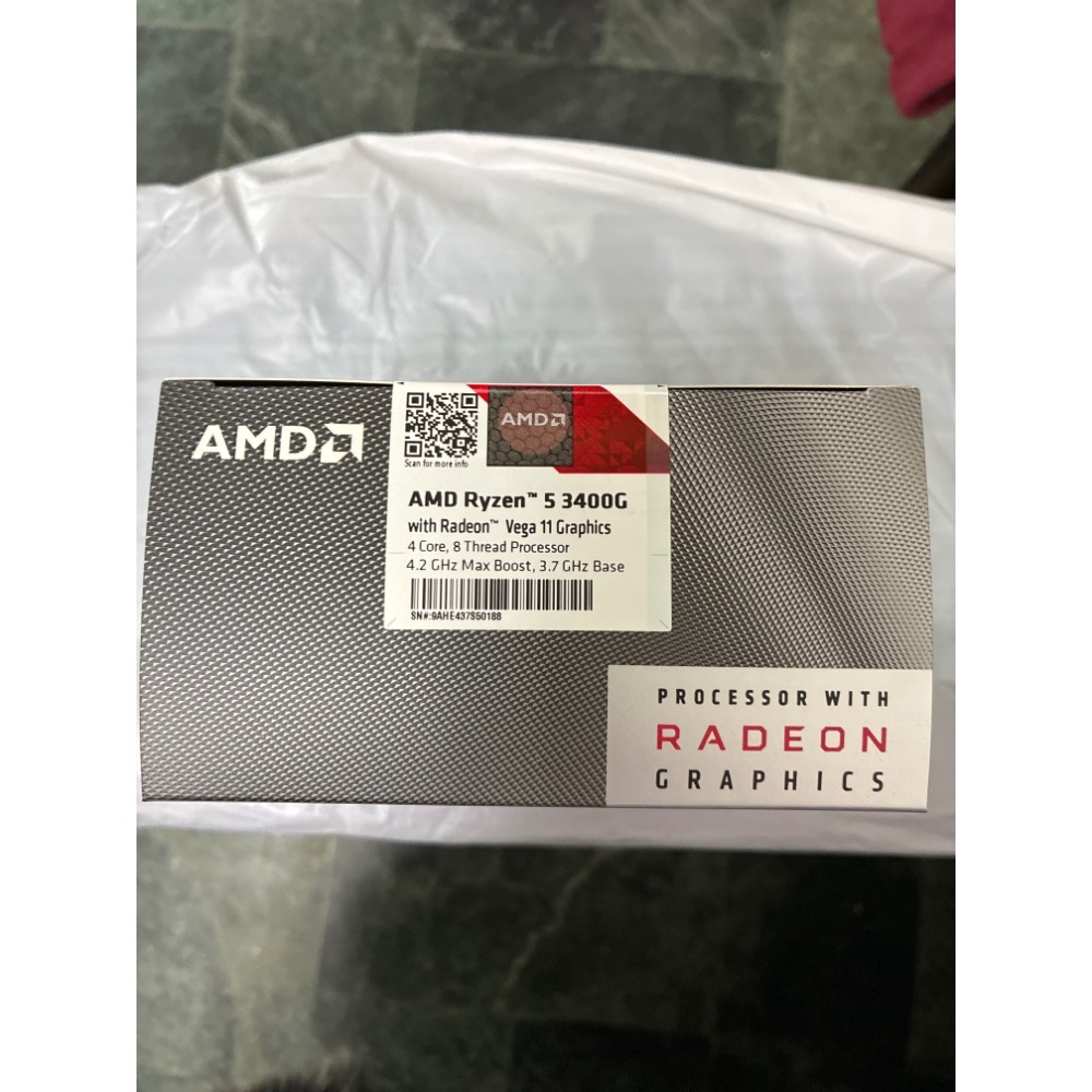 全新AMD R5 3400G 盒裝-細節圖2