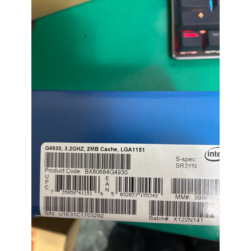 [全新]intel  G4930九代雙核心CPU@3.1GHz 2MB 14nm 54W 1151-細節圖2