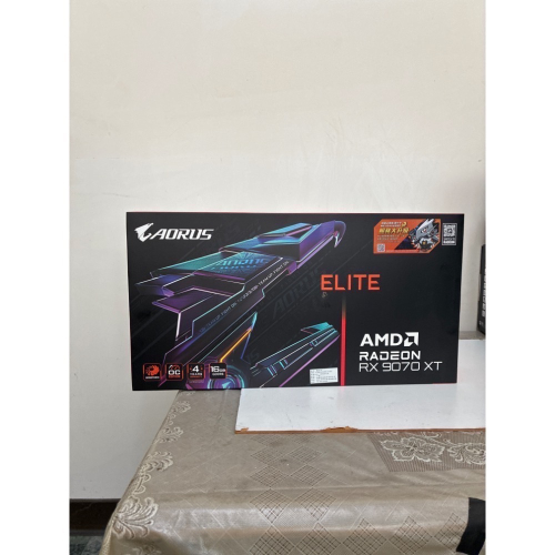 全新已註冊 技嘉 AORUS Radeon™ RX 9070 XT ELITE 16G 顯示卡@ 全新 @ 三風扇