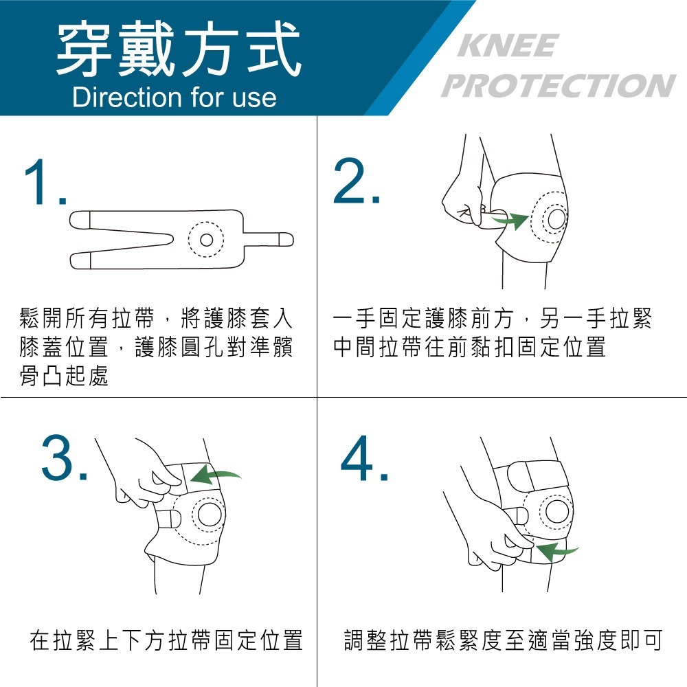 康得適-COMDS VU-701開放式反光護膝 熱銷不分尺寸 護膝推薦 登山護膝 護膝醫療 膝蓋護具-細節圖10