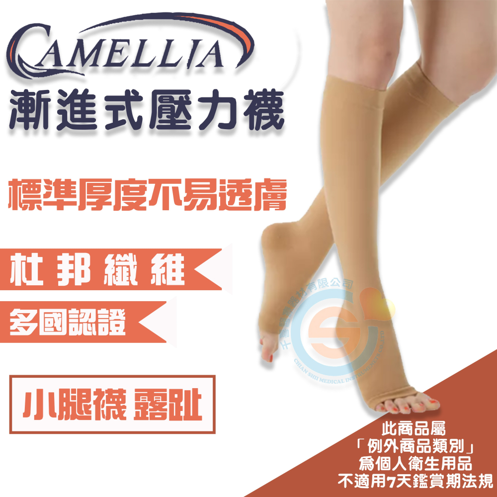 I-M 愛民 Camellia商務型 Softmina隱形超薄 醫療級彈性襪 舒適 減壓 防止靜脈曲張 小腿襪 露趾-細節圖4