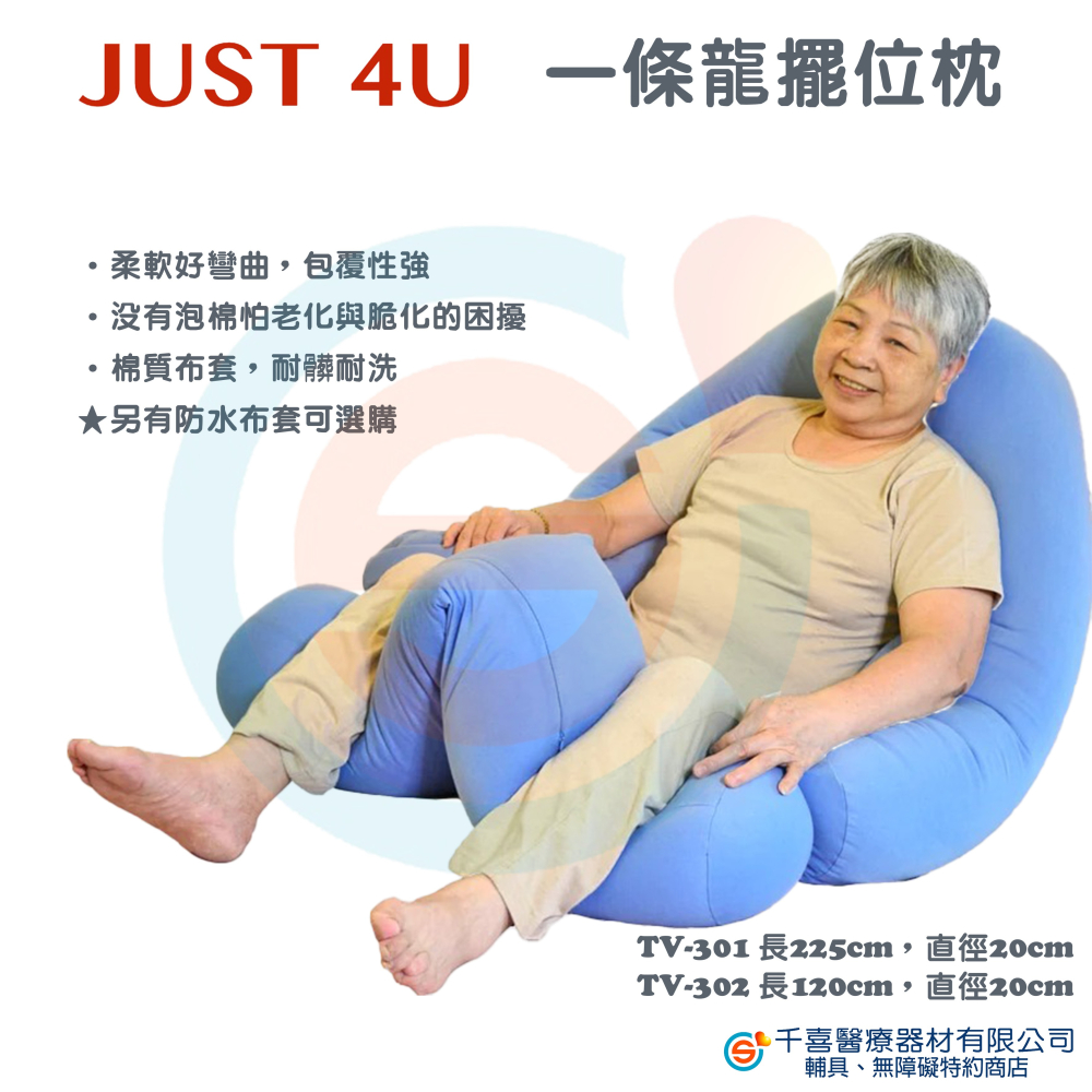 JUST 4U 強生 TV-302小龍擺位枕 TV-301 一條龍擺位枕 TV-301W TV-302W 防水外套 台灣-細節圖4