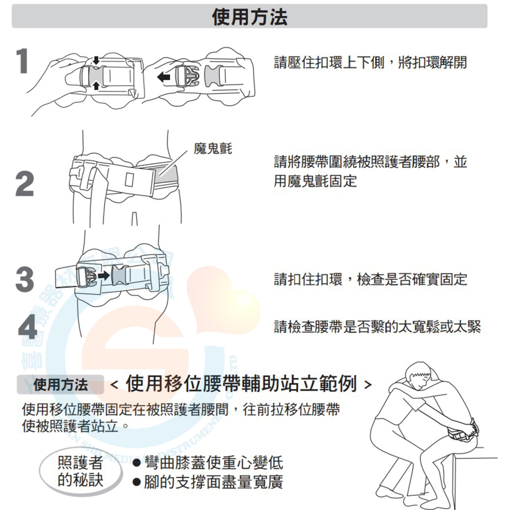 杏豐 幸和TacaoF 入浴移位腰帶 KAB00(S)/01(M)/02(L) 波浪造型可貼合身體曲線-細節圖4