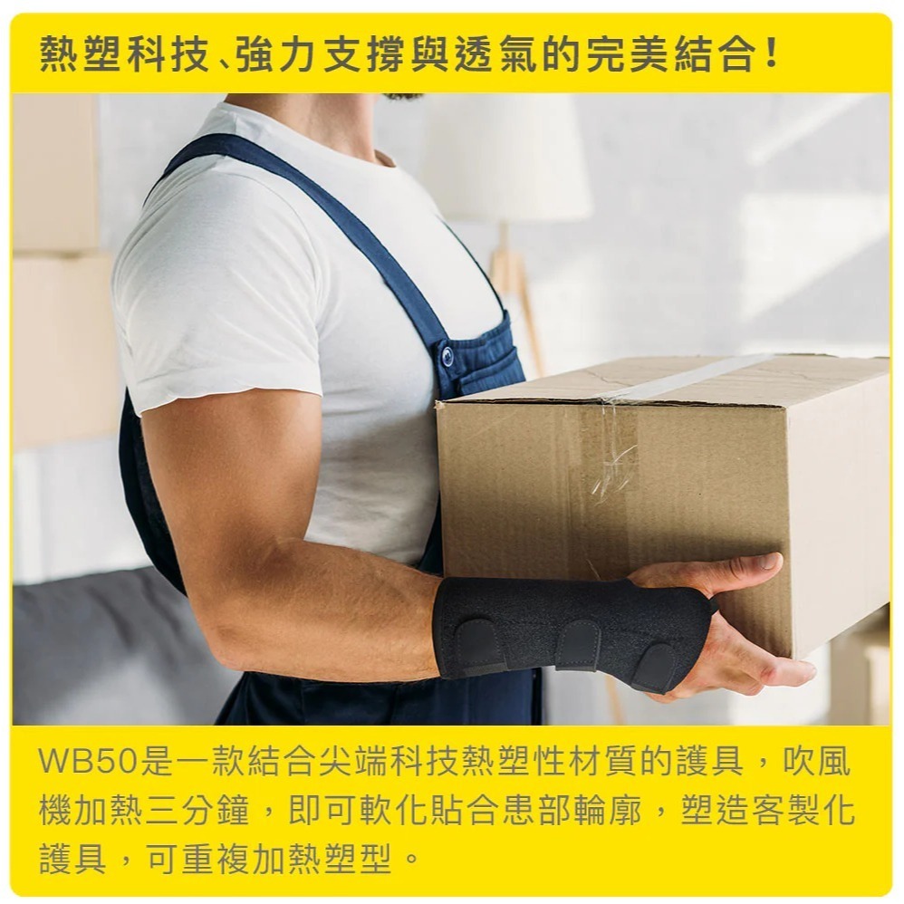 Bracoo奔酷 WB50 熱塑強固型透氣手腕護具 客製化熱塑型護具 術後恢復 腕隧道症候群 腕關節炎 手腕重複性勞損-細節圖2