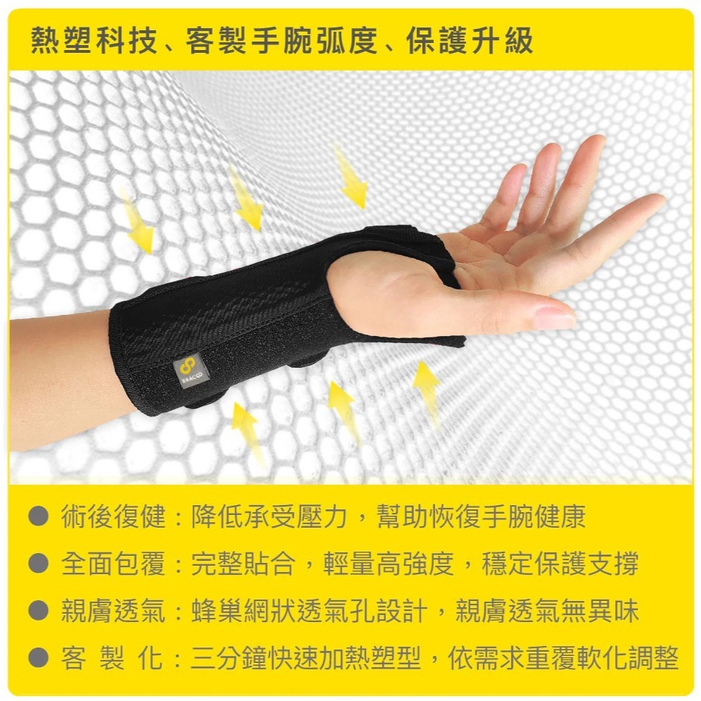 Bracoo奔酷 WB50 熱塑強固型透氣手腕護具 客製化熱塑型護具 術後恢復 腕隧道症候群 腕關節炎 手腕重複性勞損-細節圖3
