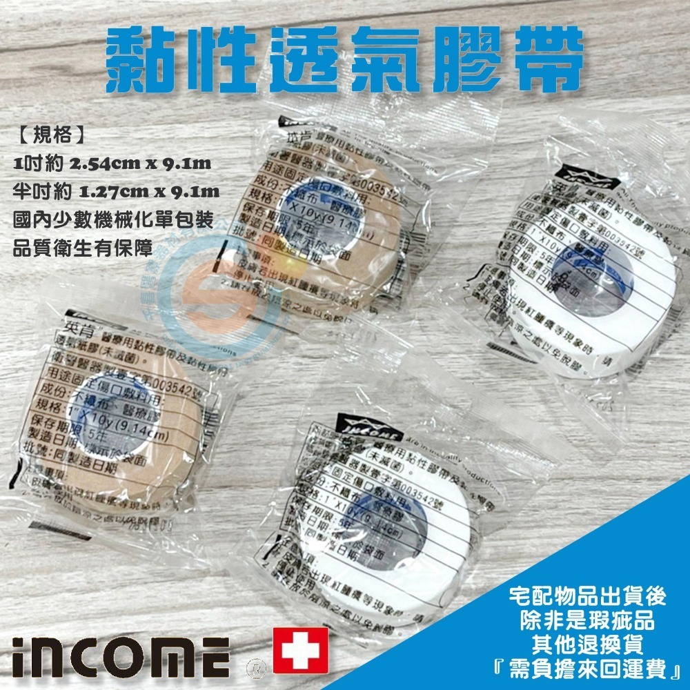 ICC 英肯 醫療用黏性透氣膠帶 自動包單包入 透氣膠帶 單粒包 白色 膚色 紙膠切台 紙膠座 台灣製造🇹🇼-細節圖2