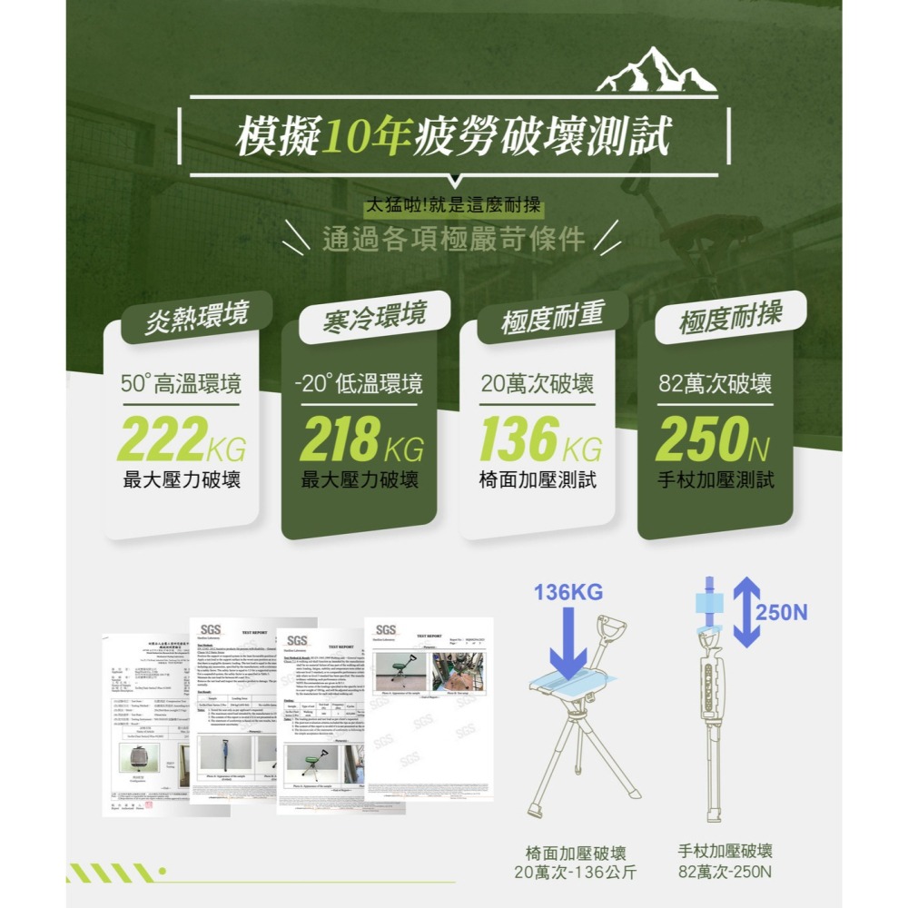 【第二系列】泰達隨身椅-PRO ★ 全新升級 5段杖高調整/手機座-細節圖6