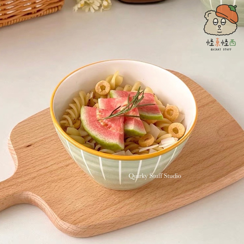 淺綠漸層白豎線飯碗/小碗🌾-細節圖5
