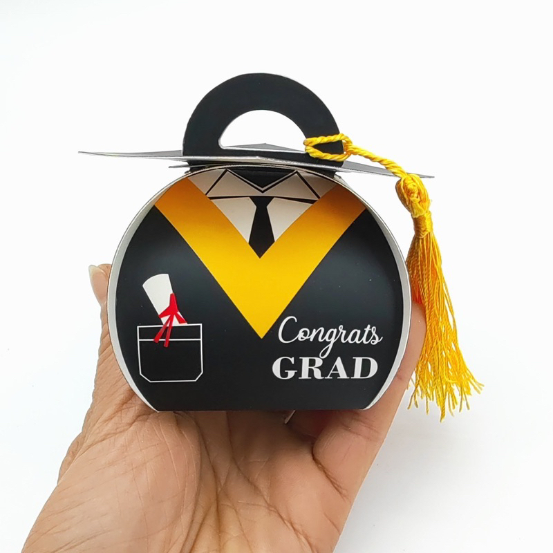 ✅流蘇畢業帽禮盒包裝10入 博士帽糖果盒、博士帽、畢業禮物、畢業小物-細節圖3