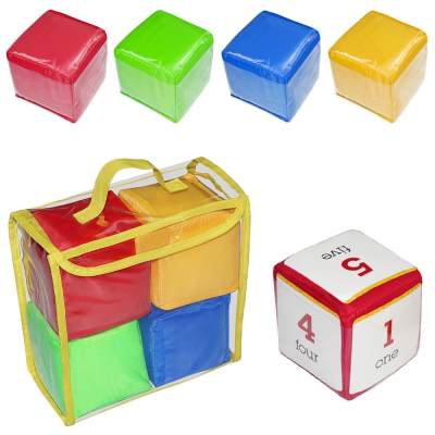 ￼插卡骰子組（含透明袋）骰子教具 可擦卡骰子、骰子玩具 骰子 空白卡 骰子教材