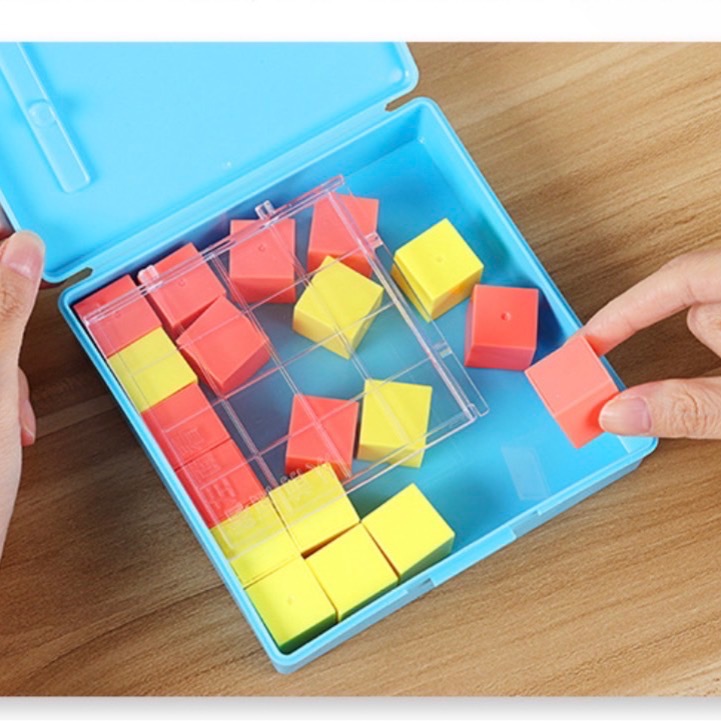 正方體數學教具小學生四五年級觀察器物體三視圖立體模型  正方形體積認識 正方形方位認識 透視形狀認識  方形的組合-細節圖2