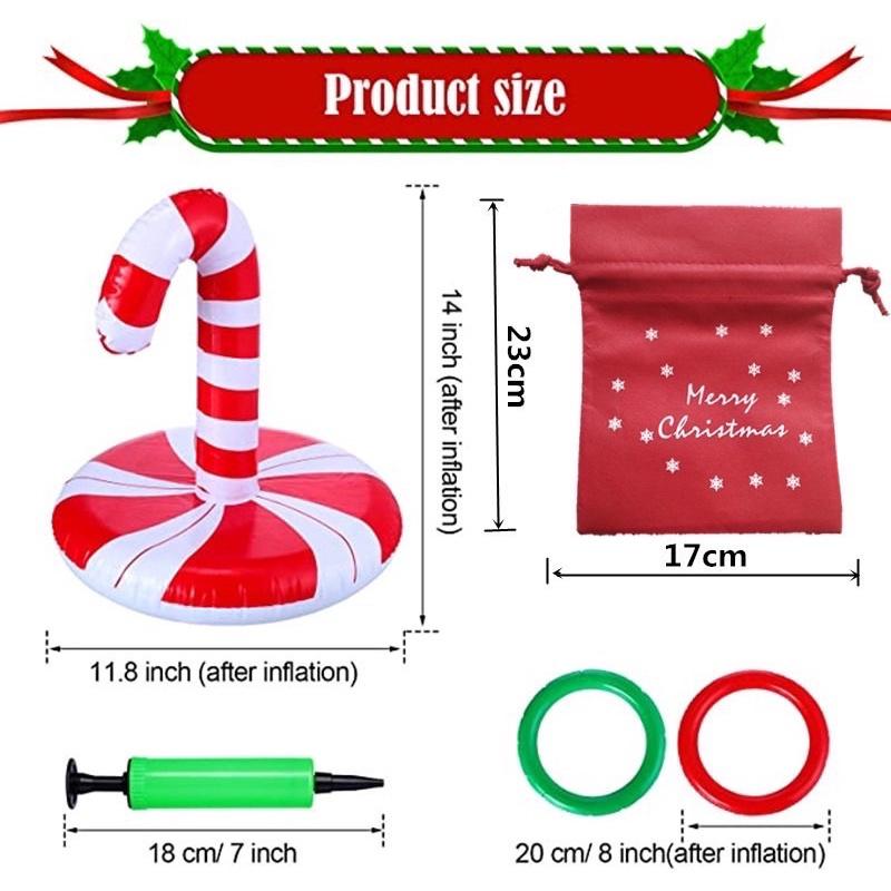 聖誕節套圈 聖誕充氣套圈（紅+綠糖果附8個套圈）  聖誕充氣 聖誕活動 聖誕佈置 聖誕糖果裝飾 聖誕佈置-細節圖3