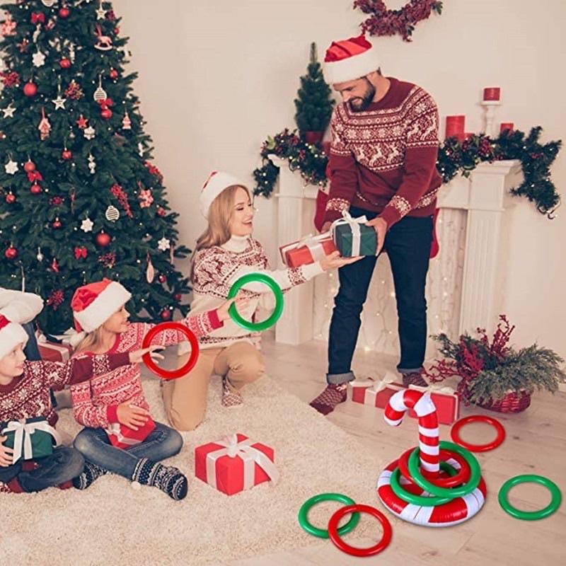 聖誕節套圈 聖誕充氣套圈（紅+綠糖果附8個套圈）  聖誕充氣 聖誕活動 聖誕佈置 聖誕糖果裝飾 聖誕佈置-細節圖4