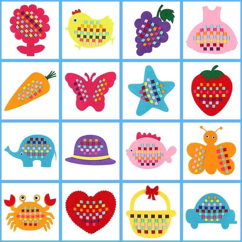 五入一組 益智不織布手工編織 編織教具5個一組 編織教材 編織教具 布織布編織 編織教具-細節圖2
