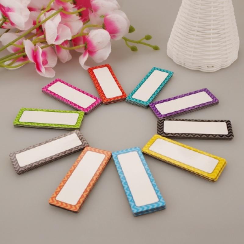 彩色空白可擦拭磁鐵  滾邊彩色磁力片  可教CVC寫上字母 姓名磁力片 白版磁力片教具 磁片教具 白板 白板空白片白板-細節圖2