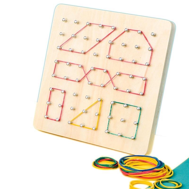 創意釘板組（卡片皮筋款+卡片）啟蒙形狀卡 釘板創意 釘板教具 形狀啟蒙 形狀圖卡 形狀教具-細節圖2