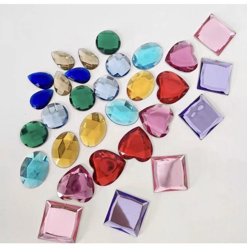 彩色壓克材料包 鑽石材料包、勞作材料、壓克力材料包 壓克力彩鑽貼組合（大小混合款）壓克力彩鑽貼 壓克力材料包 壓克力彩鑽-細節圖6