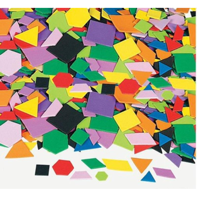 泡棉🌟（背後有被膠）幾何馬賽克貼紙   形狀顏色貼紙、形狀認知、啟蒙貼紙 蒙特利索 幾何貼紙-細節圖3