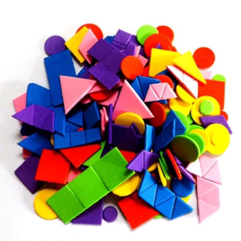 泡棉🌟（背後有被膠）幾何馬賽克貼紙   形狀顏色貼紙、形狀認知、啟蒙貼紙 蒙特利索 幾何貼紙-細節圖5