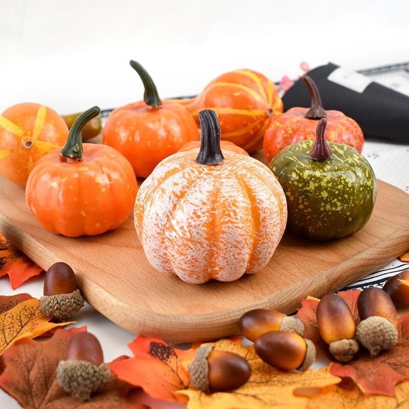 現貨❤️秋天素材、秋天教具、仿真南瓜袋裝、仿真袋裝南瓜、萬聖節佈置、感恩節活動、南瓜、南瓜裝飾-細節圖2