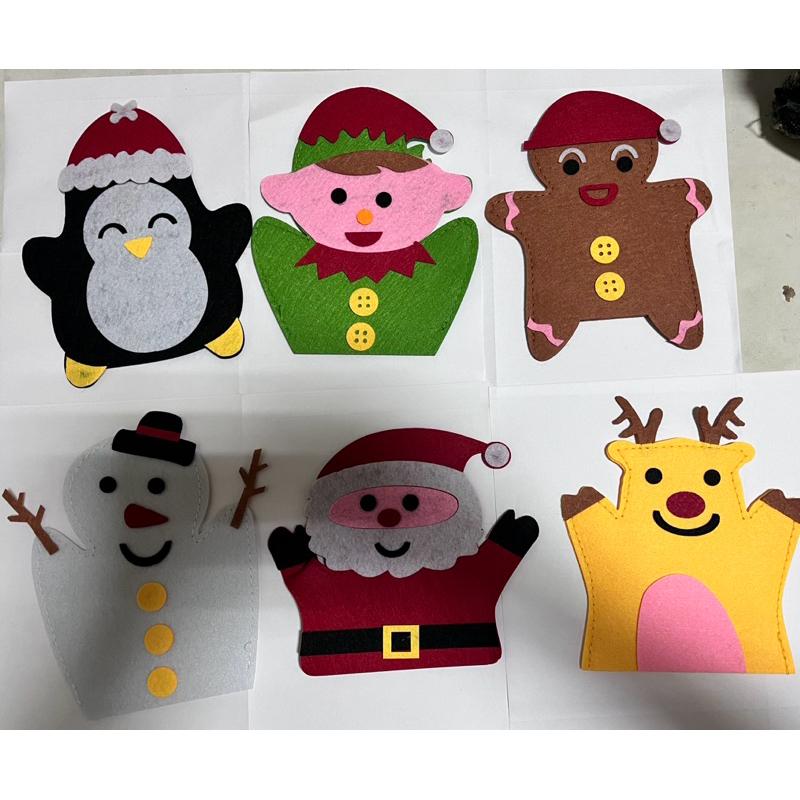 聖誕手偶（完成品一組6個） 聖誕手偶 聖誕手作 聖誕配件 聖誕素材 聖誕故事 聖誕繪本周邊商品-細節圖5