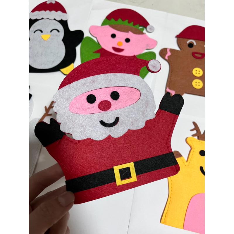 聖誕手偶（完成品一組6個） 聖誕手偶 聖誕手作 聖誕配件 聖誕素材 聖誕故事 聖誕繪本周邊商品-細節圖6