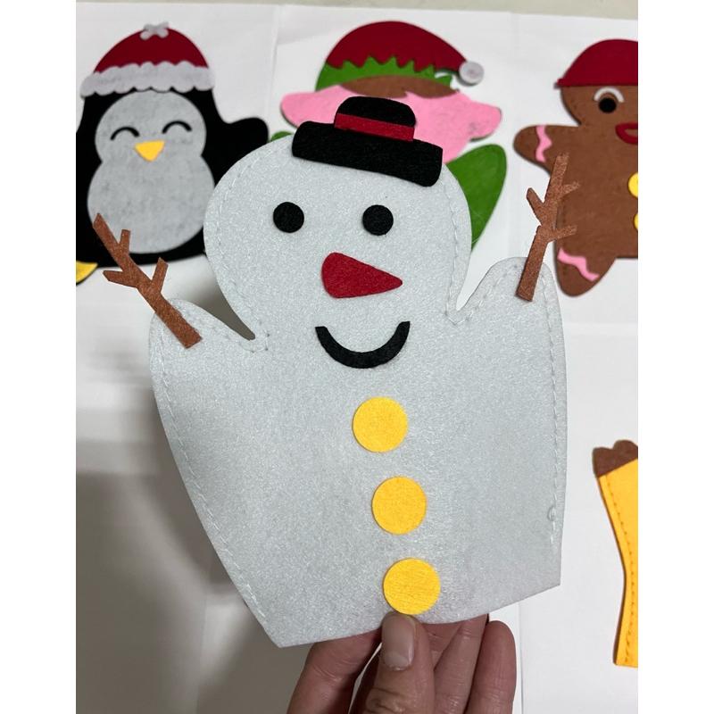 聖誕手偶（完成品一組6個） 聖誕手偶 聖誕手作 聖誕配件 聖誕素材 聖誕故事 聖誕繪本周邊商品-細節圖7