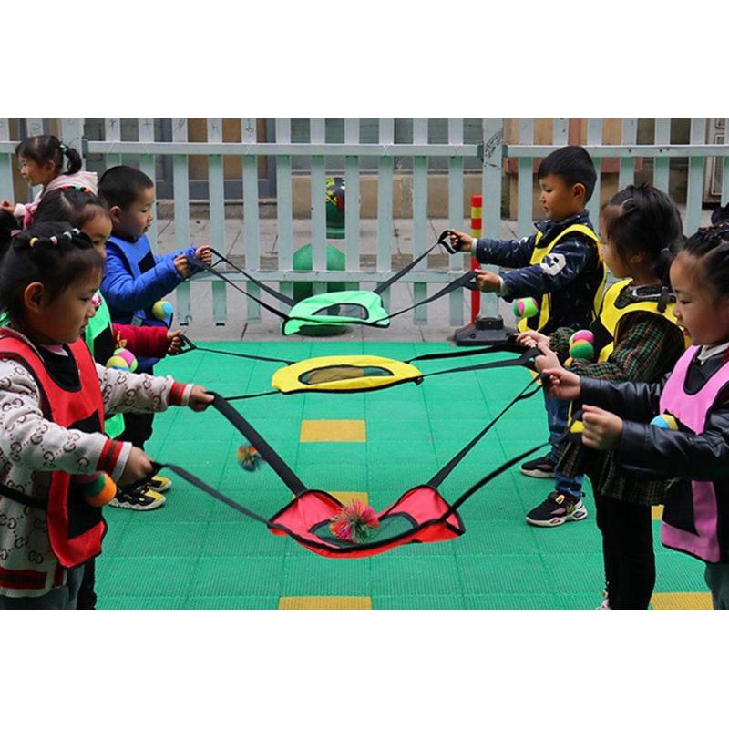 雙人拋接傘（1個拋接+1顆皮筋球） 團康遊戲 露營遊戲 拋接遊戲  手眼協調遊戲 感統訓練 拋接球 親子體智能運動器材-細節圖3