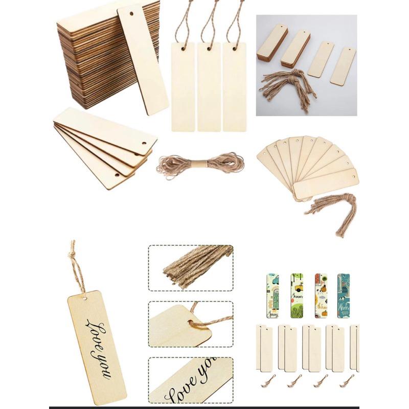 勞作書籤   20片一組 空白書簽 木片diy  木片掛件 原木掛件 木片書籤 彩繪書籤 可彩繪木片書籤材料包-細節圖2