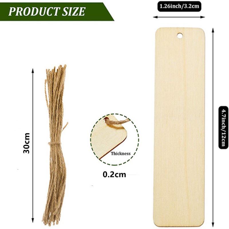 勞作書籤   20片一組 空白書簽 木片diy  木片掛件 原木掛件 木片書籤 彩繪書籤 可彩繪木片書籤材料包-細節圖4