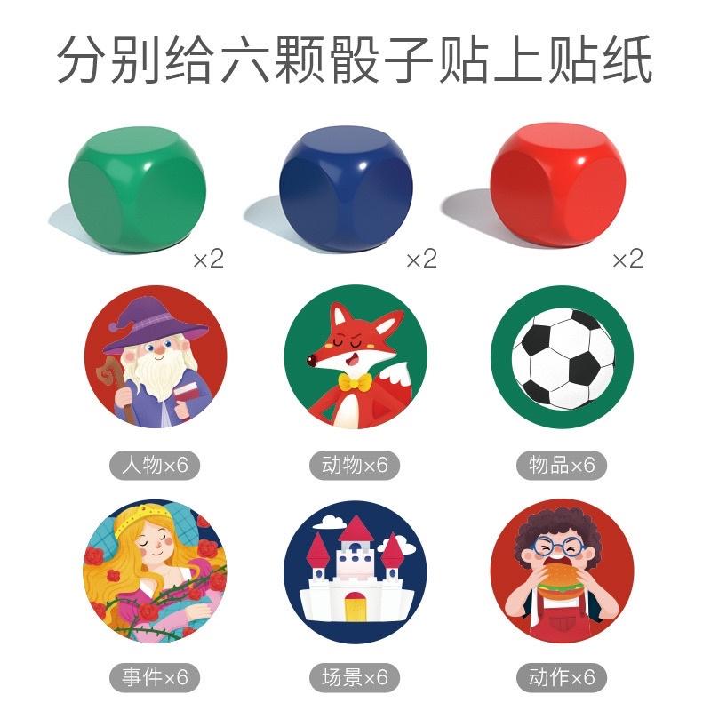 故事骰子 透過擲出骰子的內容 想像力自編故事，訓練孩子口語表達能力 語詞認知 團康系列 故事骰子 語言鍛鍊 骰子故事-細節圖3