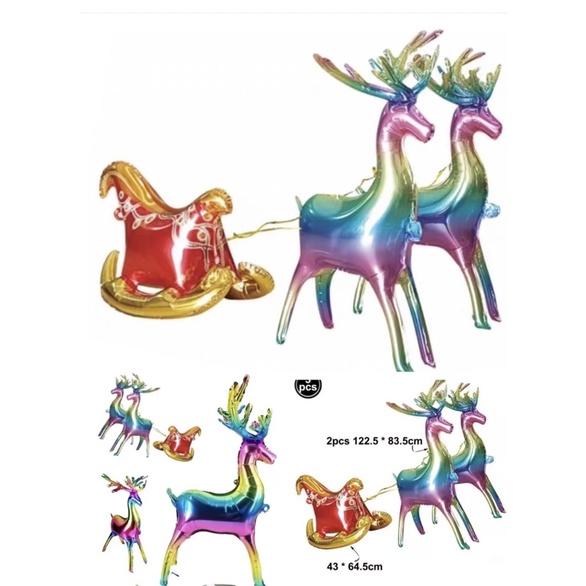 麋鹿 立體聖誕樹聖誕麋鹿   大雪橇系列 彩 雪橇鋁球立體聖誕樹 雪橇 聖誕雪橇 立體聖誕樹 聖誕鋁球-細節圖4