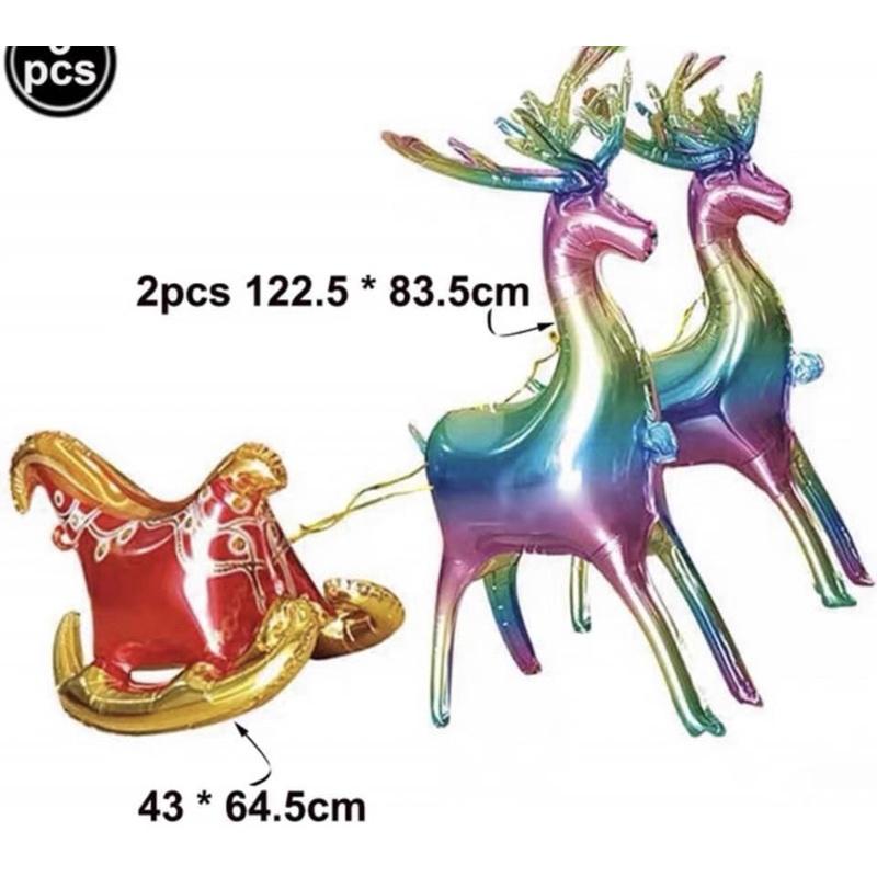 麋鹿 立體聖誕樹聖誕麋鹿   大雪橇系列 彩 雪橇鋁球立體聖誕樹 雪橇 聖誕雪橇 立體聖誕樹 聖誕鋁球-細節圖7