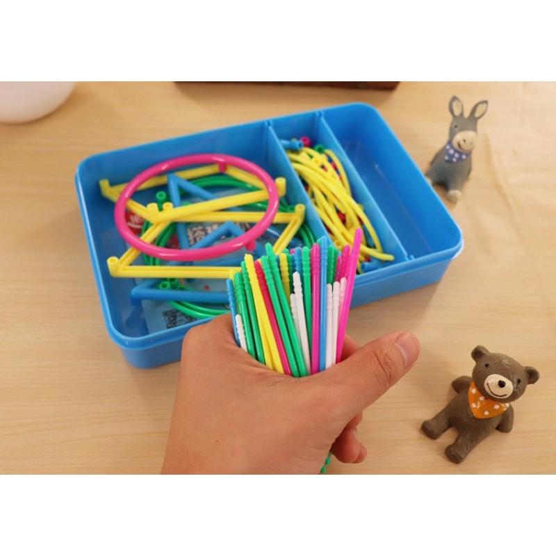 立體空間教具 數學教學 搭建幾何體框架 數學空間塔桌遊  形狀認知 正方形特徵 長方形的體積 空間概念 認識形狀-細節圖6