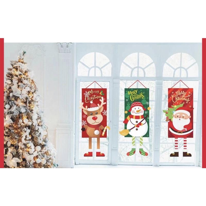 聖誕節門面玻璃櫥窗掛旗 聖誕大掛布旗一組1個 櫥窗掛旗 大型佈置 掛旗 聖誕大型佈置 聖誕掛旗-細節圖8