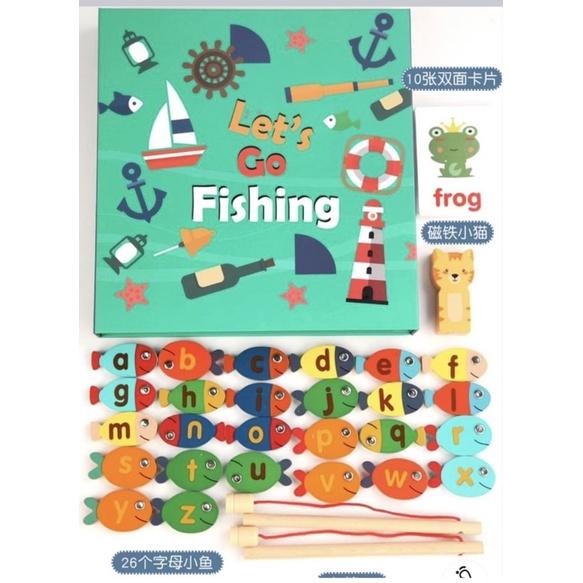 磁力字母釣魚 釣魚字母 字母釣魚 英文啟蒙 英文釣魚 蒙式英文 英文拼字練習 手眼協調 專注力訓練 字母拼卡 英文釣魚-細節圖2