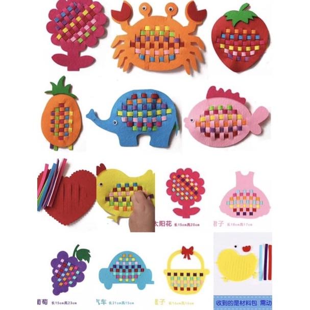 5個一組 隨機 益智不織布手工編織 編織教具5個一組 編織教材 編織教具 布織布編織 編織教具 手眼協調 弱視教材-細節圖3