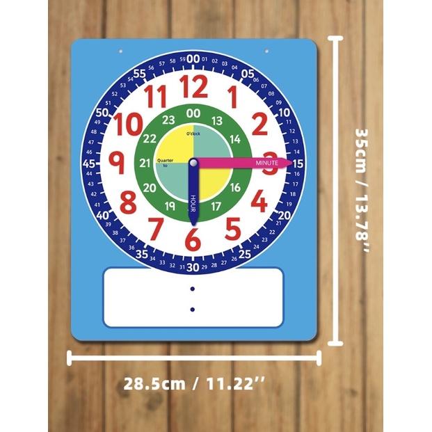 現認識時鐘 時間教學掛圖 時間教學道具 課堂佈置掛圖 教學大時鐘 教學時鐘 大時鐘-細節圖4