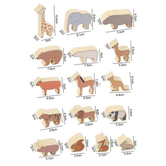 木製質感風動物組  木質動物 動物素材 動物玩具 動物教學 訓練小肌肉發展 扮演遊戲 堆疊遊戲 動物平衡 動物疊疊樂-細節圖4