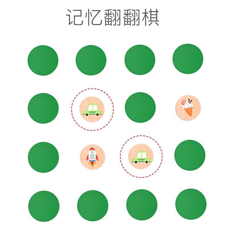 木制對對碰桌遊；木製多功能對對碰遊戲 專注力訓練配對 對對碰 兒童心臟病桌遊 對對碰桌遊 反應力桌遊 思維桌遊-細節圖7