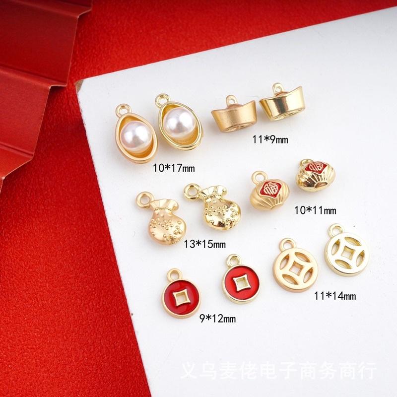 Diy春節金配件 金屬 配件  春節掛飾 春節樹脂貼片 春節樹脂貼片材料包 春節 樹脂 春節手作 春節飾品 春節串珠-細節圖8