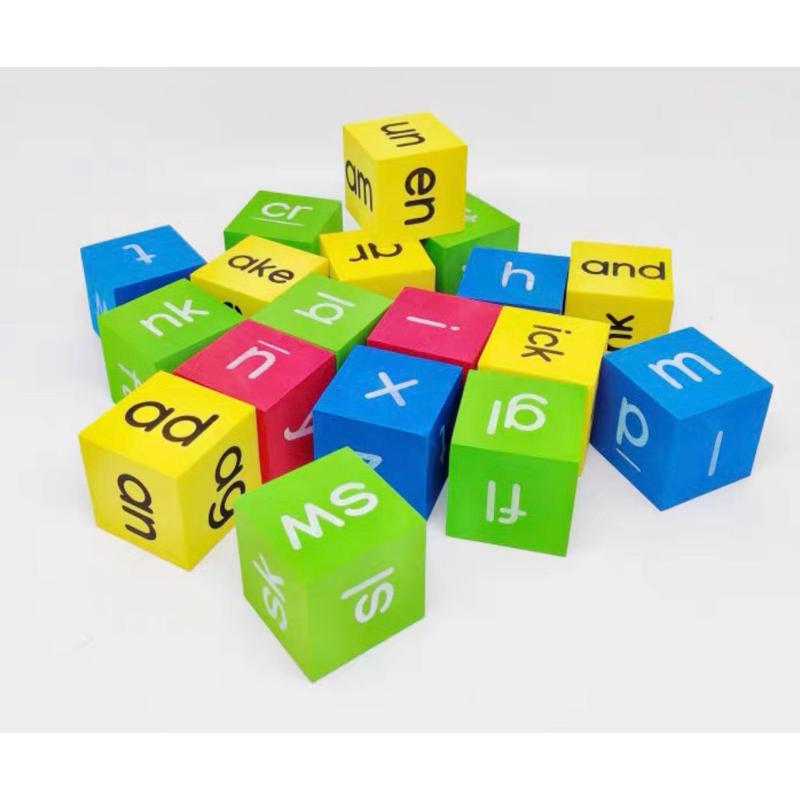 phonics Blocks英文拼音骰子（共計18個骰子）拼音骰子 英文骰子 英文教具 拼音教材-細節圖2