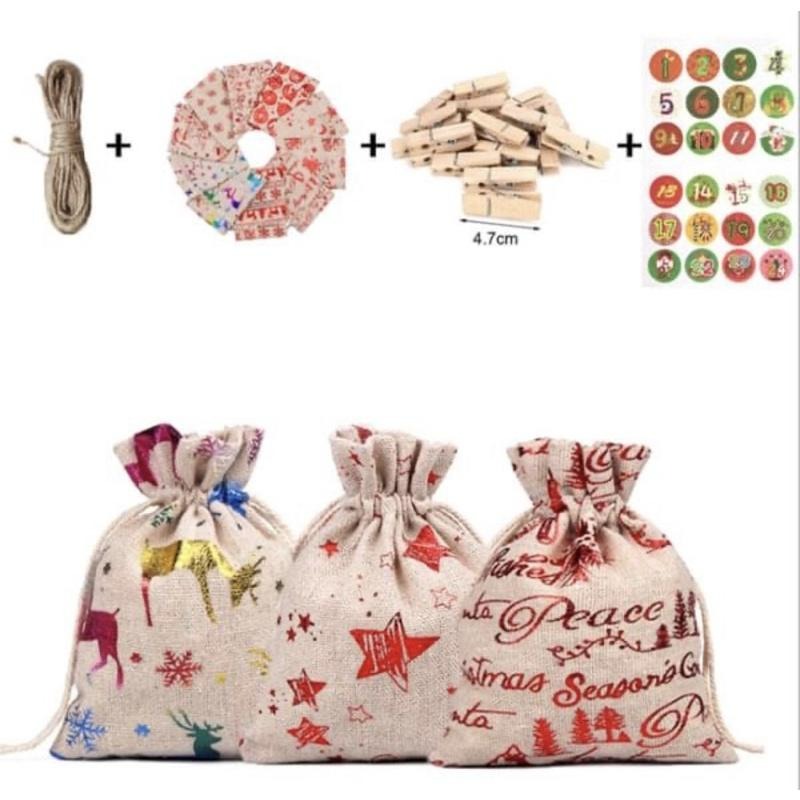 聖誕倒數禮物袋24入 聖誕倒數 聖誕袋 聖誕節 禮物袋 聖誕禮物袋 交換禮物 驚喜袋-細節圖5