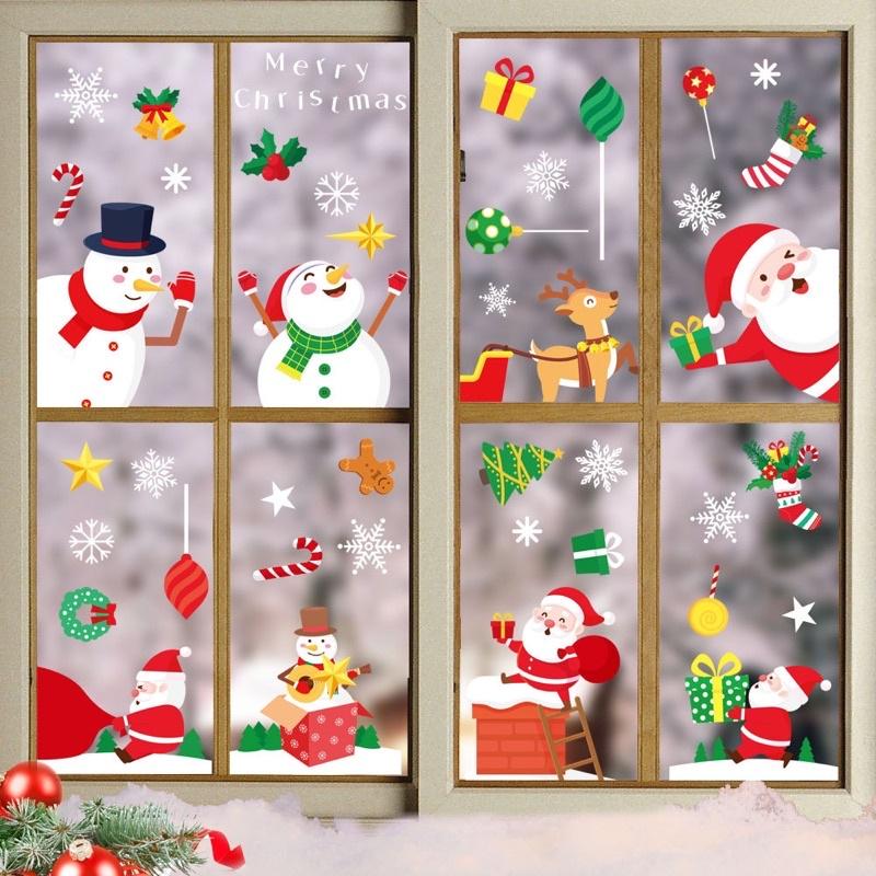 聖誕款表情貼紙 聖誕貼紙 聖誕表情 聖誕素材聖誕🎄櫥窗玻璃靜電 聖誕靜電貼 聖誕裝飾 聖誕櫥窗貼紙 聖誕櫥窗裝飾-細節圖6