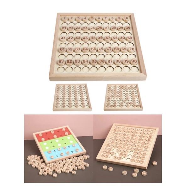 數學教具1-100數字板 2合1 蒙氏數獨加減運算 木製乘法 獨數 乘法桌遊 MZM數獨加減運算 數學啟蒙-細節圖3