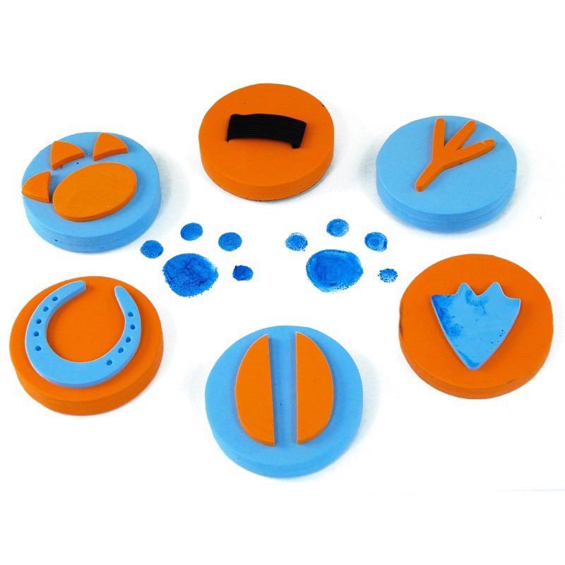 動物橡膠印.diy繪畫工具四款印章,動物們的紋路印章 動物紋路印章 紋路印章 手指印章手指套印章 拓印印章 拓印教材-細節圖9