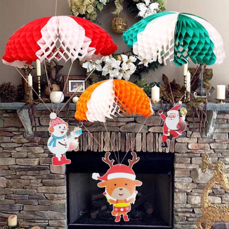 聖誕 超大款的降落傘 降落傘老公公 雪人 麋鹿 聖誕佈置 聖誕裝飾 聖誕大型裝飾 溫馨佈置-細節圖2