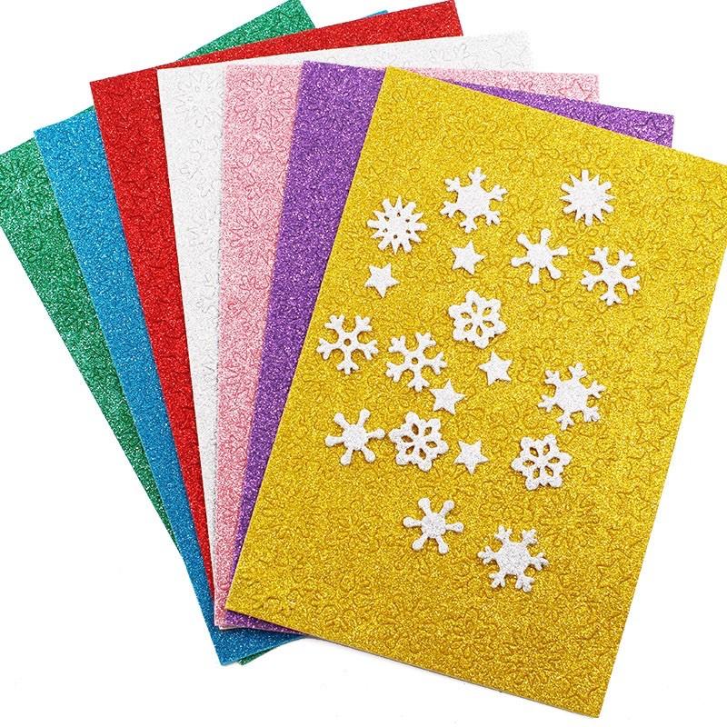 聖誕節雪花EVA貼紙貼片 有背膠海綿 雪花片 聖誕材料包 雪花材料包 雪花片-細節圖4
