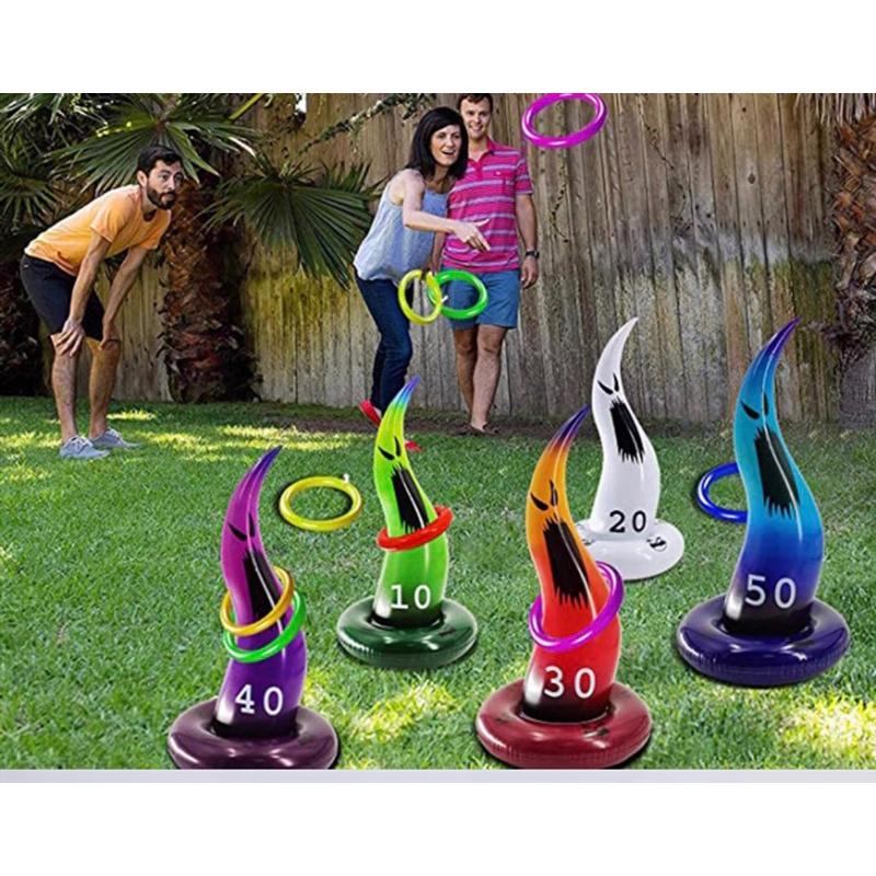 充氣大蜘蛛套圈 充氣蜘蛛拋圈萬聖節玩具 萬聖節教具 蝙蝠頭套 蝙蝠套圈 萬聖節套圈 萬聖節活動玩具-細節圖8