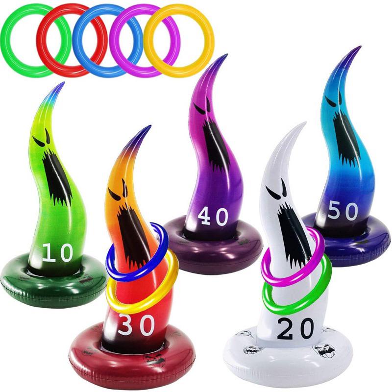 充氣大蜘蛛套圈 充氣蜘蛛拋圈萬聖節玩具 萬聖節教具 蝙蝠頭套 蝙蝠套圈 萬聖節套圈 萬聖節活動玩具-細節圖9